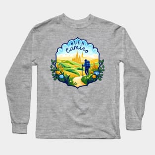 Buen Camino! El Camino de Santiago de Compostela - The Way of Saint James - Peregrino Pilgrim - Camino Frances Ingles Primitivo Shirt, Mug, Tote, etc Long Sleeve T-Shirt